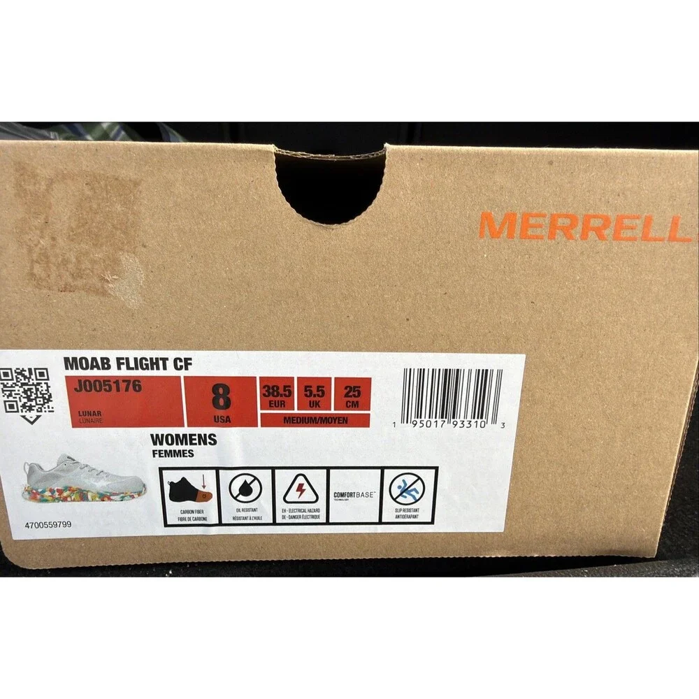 Merrell Moab Flight Carbon Fiber Work Shoe Women Lunar Size 8 New In Box